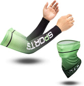 RXP UV Protection Arm Sleeves & Balaclava Mask Combo for Bikers, Running and Gym