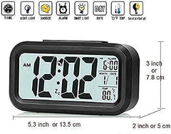 RXP LED Digital Table Clock with Date, Temperature Display & Night Light – Modern Desktop Alarm Clock for Home & Office
