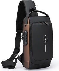 RXP Waterproof Anti-Theft Sling Bag for Men with USB Charging Port – Crossbody Travel Bag, Lightweight Waterproof Everyday Carry