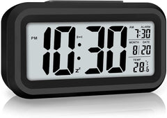 RXP LED Digital Table Clock with Date, Temperature Display & Night Light – Modern Desktop Alarm Clock for Home & Office