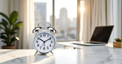 RXP Digital Alarm Clock for Bedroom & Study Table – Compact Desk Clock for Students and Office