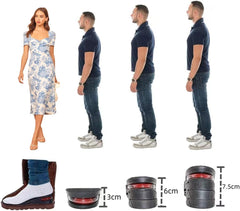 RXP Height Increase Insoles for Men & Women – Adjustable 4 Layer Elevator Shoe Inserts, Invisible Height Booster 3-9cm, Memory Foam Comfort Heel Lift Insoles for Sneakers, Formal Shoes & Boots
