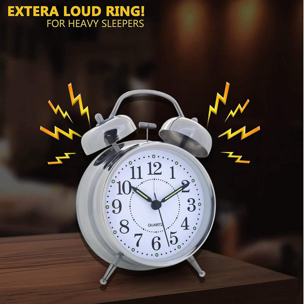 RXP Digital Alarm Clock for Bedroom & Study Table – Compact Desk Clock for Students and Office