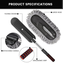 RXP Microfiber Car Duster with Extendable Handle | Scratch-Free Car Cleaning Brush