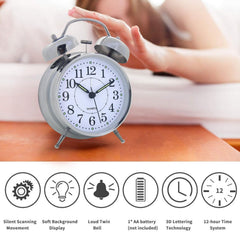 RXP Digital Alarm Clock for Bedroom & Study Table – Compact Desk Clock for Students and Office
