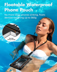 RXP Waterproof Phone Pouch - Touch Sensitive Clear Case for Swimming & Beach | Universal Fit (2-Pack)