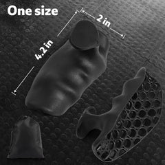 RXP Heavy Duty Rubber Weight Lifting Grips with Wrist Support – Anti-Slip Gym Hooks & Palm Protector for Deadlifts and Weight Training