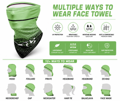 RXP UV Protection Arm Sleeves & Balaclava Mask Combo for Bikers, Running and Gym