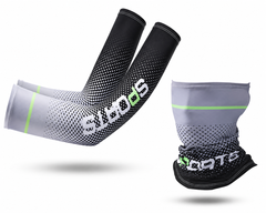RXP UV Protection Arm Sleeves & Balaclava Mask Combo for Bikers, Running and Gym
