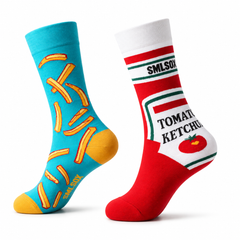 Unisex Funky Printed Socks Pack of 3 | Cotton Rich Breathable Casual Socks for Men & Women | Stylish Stretch Socks for Sneakers, Gym, Streetwear, Sports & Daily Wear