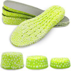 RXP Height Increase Insoles for Men & Women (Pack of 3) | Memory Foam Shoe Lifts with Arch Support & Shock Absorption | Adjustable Heel Lift Inserts 1.5cm, 2.5cm & 3.5cm for Taller Height & All Day Comfort